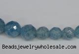 CKQ51 15.5 inches 6mm - 14mm faceted round dyed crackle quartz beads