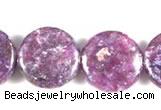 CKU04 15 inches 16mm coin purple kunzite beads wholesale