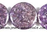 CKU05 15 inches 25mm coin purple kunzite beads wholesale