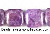 CKU07 15 inches 10*10mm square purple kunzite beads wholesale