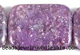 CKU14 15 inches 30*40mm rectangle purple kunzite beads wholesale