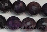 CKU27 15.5 inches 18mm faceted round purple kunzite beads wholesale