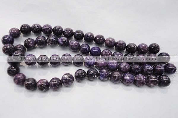 CKU30 15.5 inches 14mm round purple kunzite beads wholesale