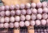 CKU323 15.5 inches 12mm round natural pink kunzite beads