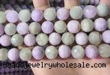 CKU327 15.5 inches 12mm - 12.5mm faceted round natural kunzite beads