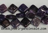 CKU48 15.5 inches 10*10mm diamond purple kunzite beads wholesale