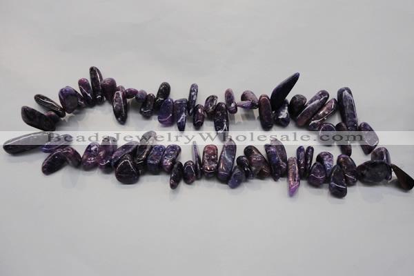 CKU52 15.5 inches 6*12mm - 9*27mm purple kunzite chips beads