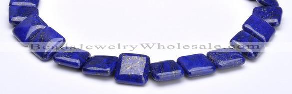 CLA01 15.5 inch 18*18mm square deep blue dyed lapis lazuli beads