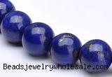 CLA08 4mm round deep blue dyed lapis lazuli beads wholesale