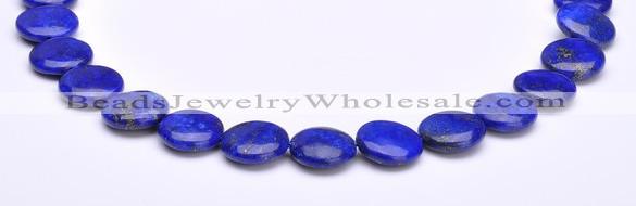 CLA18 16mm coin deep blue dyed lapis lazuli gemstone beads