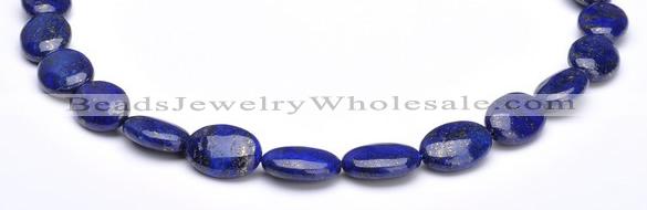 CLA35 flat oval 13*18mm deep blue dyed lapis lazuli beads