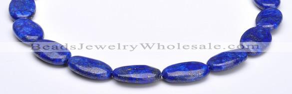 CLA36 flat oval deep blue dyed lapis lazuli 15*25mm beads