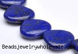 CLA41 20*20mm heart deep blue dyed lapis lazuli beads wholesale