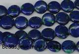 CLA410 15.5 inches 10mm flat round synthetic lapis lazuli beads