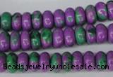 CLA499 15.5 inches 5*10mm rondelle synthetic lapis lazuli beads