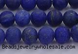 CLA71 15.5 inches 6mm round matte lapis lazuli beads wholesale