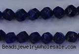 CLA81 15.5 inches 6mm faceted nuggets dyed lapis lazuli beads