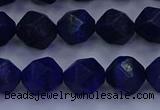 CLA83 15.5 inches 10mm faceted nuggets dyed lapis lazuli beads