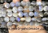 CLB1039 15.5 inches 12mm faceted coin labradorite beads wholesale