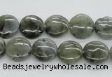 CLB105 15.5 inches 12mm flat round labradorite gemstone beads wholesale