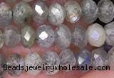 CLB1050 15.5 inches 3*4mm faceted rondelle labradorite beads wholesale