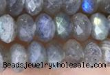 CLB1052 15.5 inches 4*6mm faceted rondelle labradorite gemstone beads