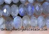 CLB1053 15.5 inches 5*8mm faceted rondelle labradorite gemstone beads