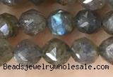 CLB1080 15.5 inches 6mm faceted nuggets labradorite beads