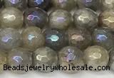 CLB1120 15 inches 6mm faceted round AB-color labradorite beads