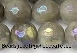 CLB1122 15 inches 10mm faceted round AB-color labradorite beads