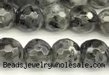 CLB1130 15 inches 6mm faceted round black labradorite beads