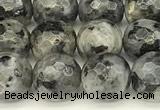 CLB1131 15 inches 8mm faceted round black labradorite beads