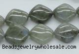 CLB118 15.5 inches 14*14mm diamond labradorite gemstone beads wholesale