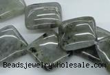 CLB119 15.5 inches 18*18mm diamond labradorite gemstone beads wholesale