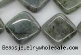 CLB120 15.5 inches 20*20mm diamond labradorite gemstone beads wholesale