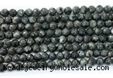 CLB1210 15.5 inches 4mm faceted round black labradorite gemstone beads