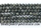 CLB1211 15.5 inches 6mm faceted round black labradorite gemstone beads