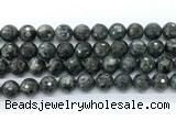 CLB1213 15.5 inches 10mm faceted round black labradorite gemstone beads
