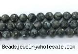 CLB1214 15.5 inches 12mm faceted round black labradorite gemstone beads