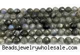 CLB1250 15 inches 8mm faceted round labradorite beads wholesale