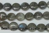 CLB149 15.5 inches 10mm flat round labradorite gemstone beads