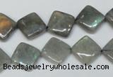 CLB153 15.5 inches 10*10mm diamond labradorite gemstone beads