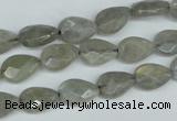 CLB183 15.5 inches 8*12mm faceted flat teardrop labradorite beads