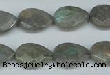 CLB185 15.5 inches 13*18mm faceted flat teardrop labradorite beads