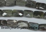 CLB195 15.5 inches 8*12mm faceted rectangle labradorite beads