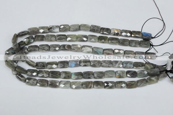 CLB196 15.5 inches 10*14mm faceted rectangle labradorite beads