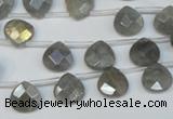 CLB203 Top-drilled 8*8mm briolette labradorite gemstone beads