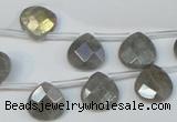 CLB205 Top-drilled 12*12mm briolette labradorite gemstone beads