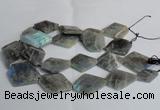 CLB216 15.5 inches 25*35mm - 35*45mm faceted freeform labradorite beads