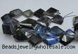 CLB219 15.5 inches 30*35mm - 40*45mm faceted freeform labradorite beads